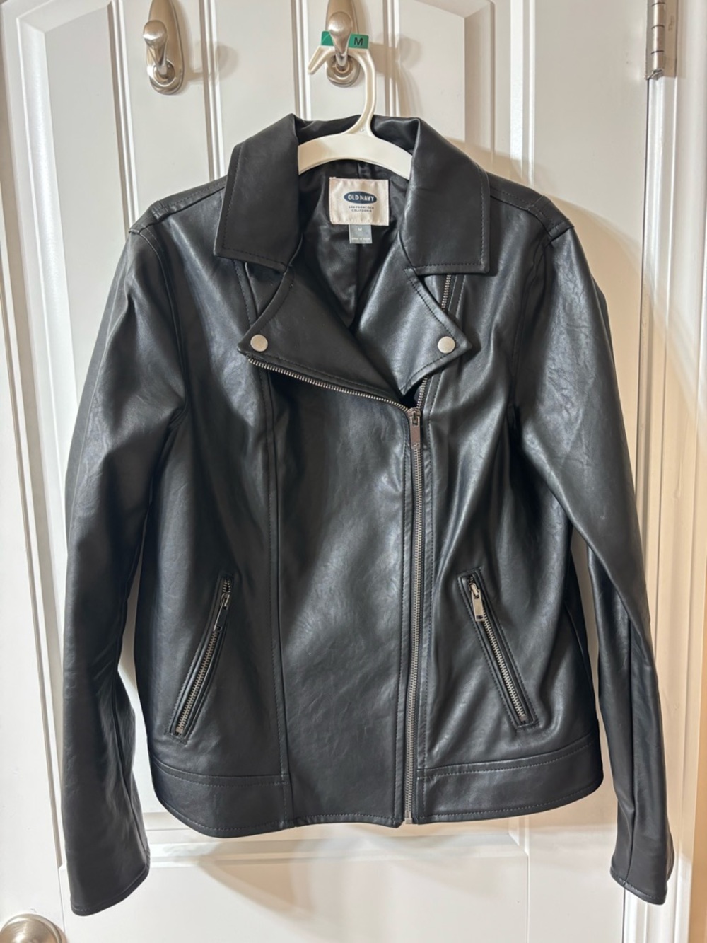 Old Navy Black Faux-Leather Moto Jacket